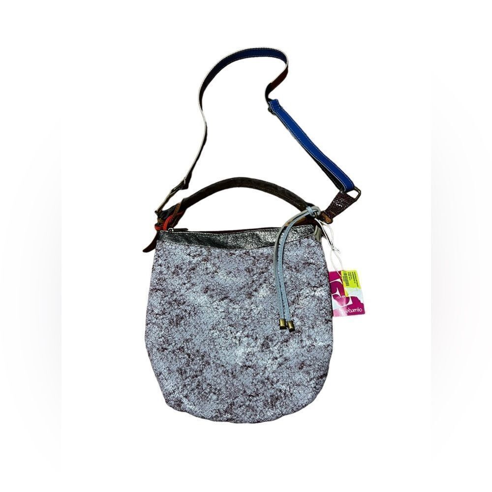 EBARRITO Leather Handbag mixed media boho crossbody